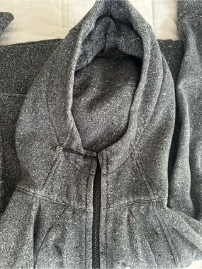 lululemon athletica Speckled Dark Gray Hooded Utility Jacket